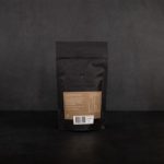 Kakaopulver Verpackung Rückseite mit Kakaopulver davor