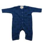 Baby Strampler blau mit Augen als Aufdruck